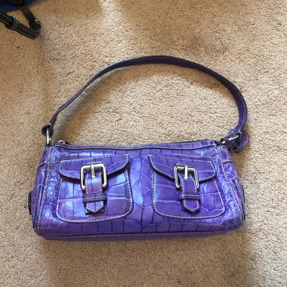 Dooney and Bourke Purple Croco Handbag